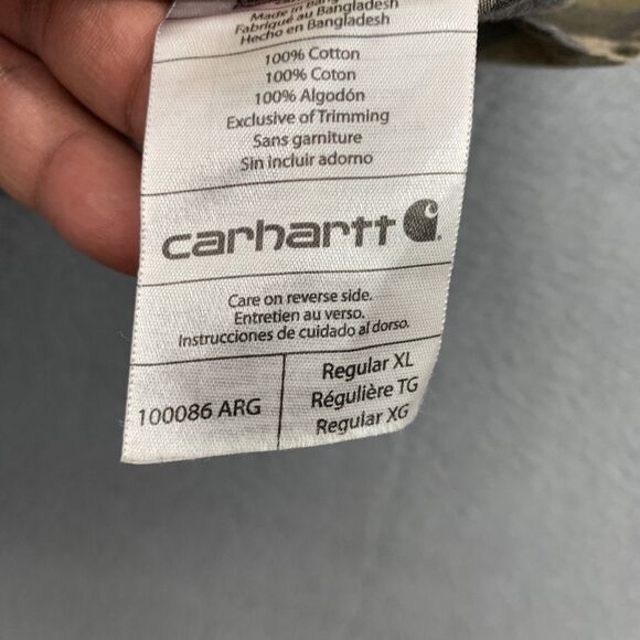 Carhartt Button Shirt Mens XL Plaid Brown Long Sleeve Pocket Cotton - Picture 14 of 16